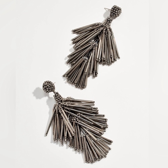 NWT Deepa Gurnani Beaded Chandeliers Gunmetal - Picture 15 of 15